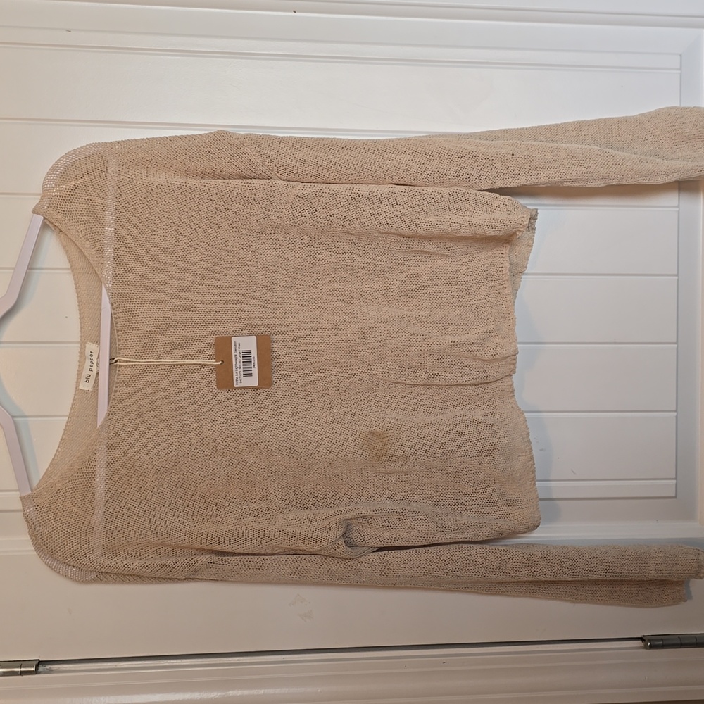 Blu Pepper cropped lightweight sweater size L BNWT